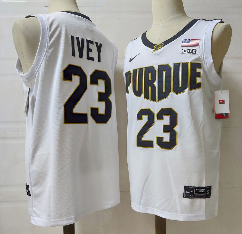 Men Purdue Boilermakers 23 Ivey White Nike 2025 NCAA Jersey